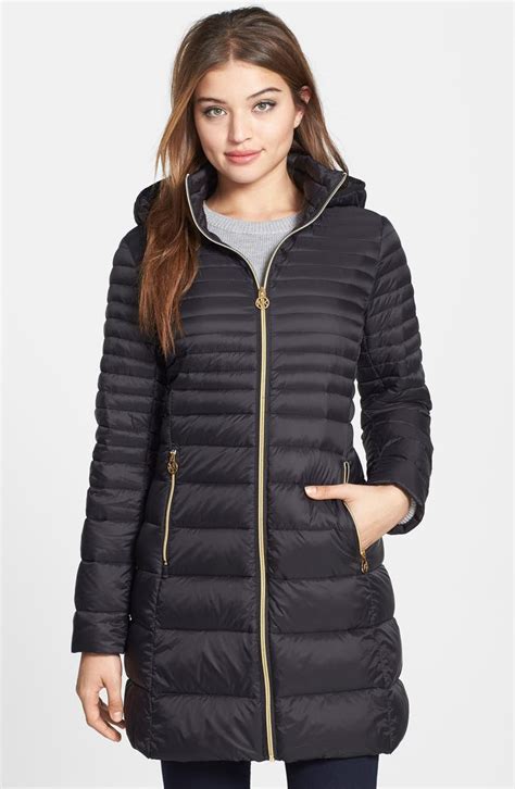 michael kors packable down coat with hood gold zippers 122550|Michael kors down jackets + FREE SHIPPING .